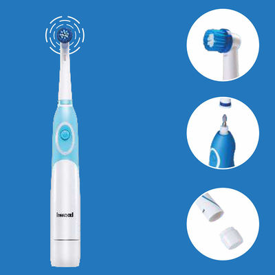 Dry battery rotary electric toothbrush 45 ° rotary cleaning portable oral cleaning supplier